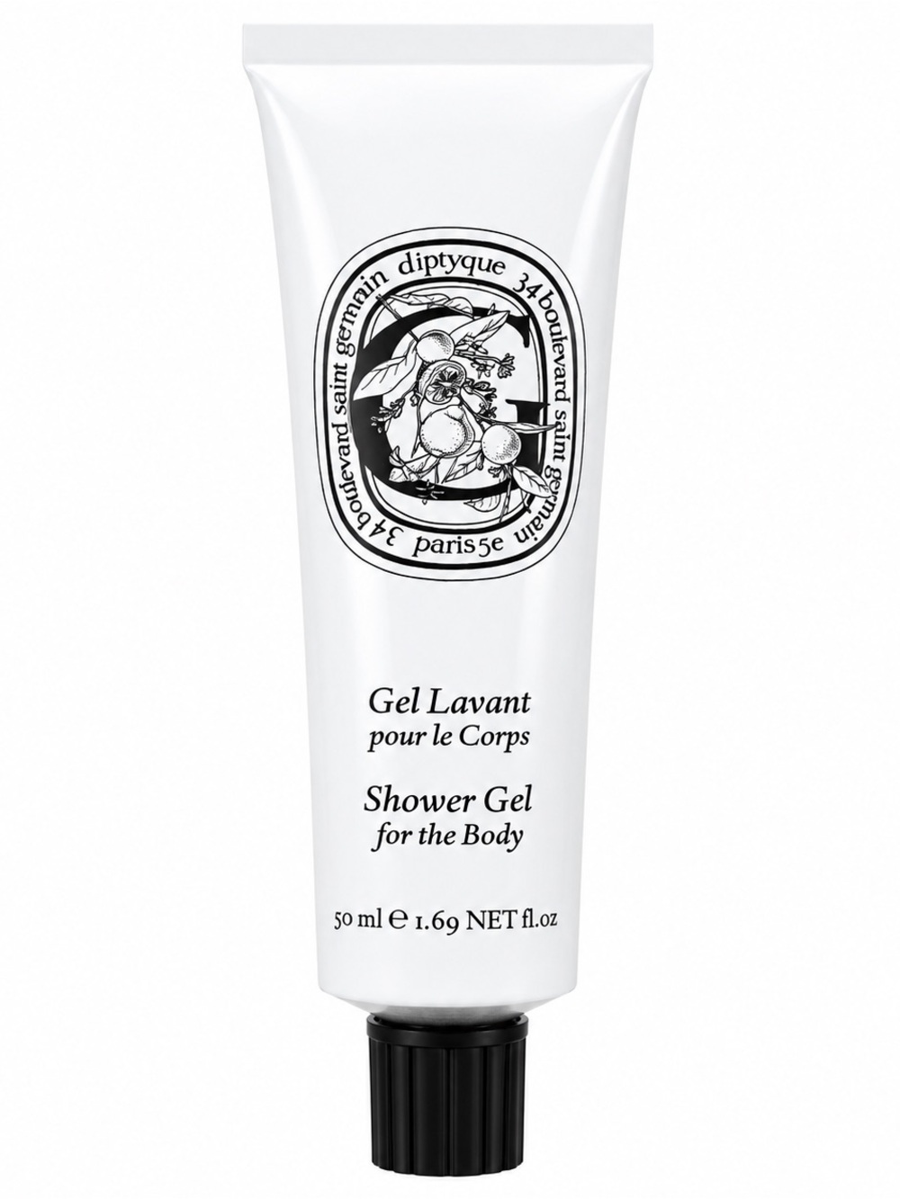 diptyque White and Black Shower Gel Tube